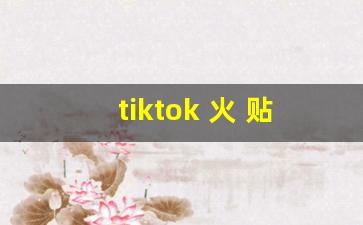tiktok 火 贴吧